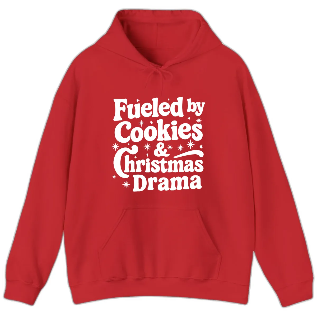 Fueled by Cookies Christmas Drama Hoodie in Red