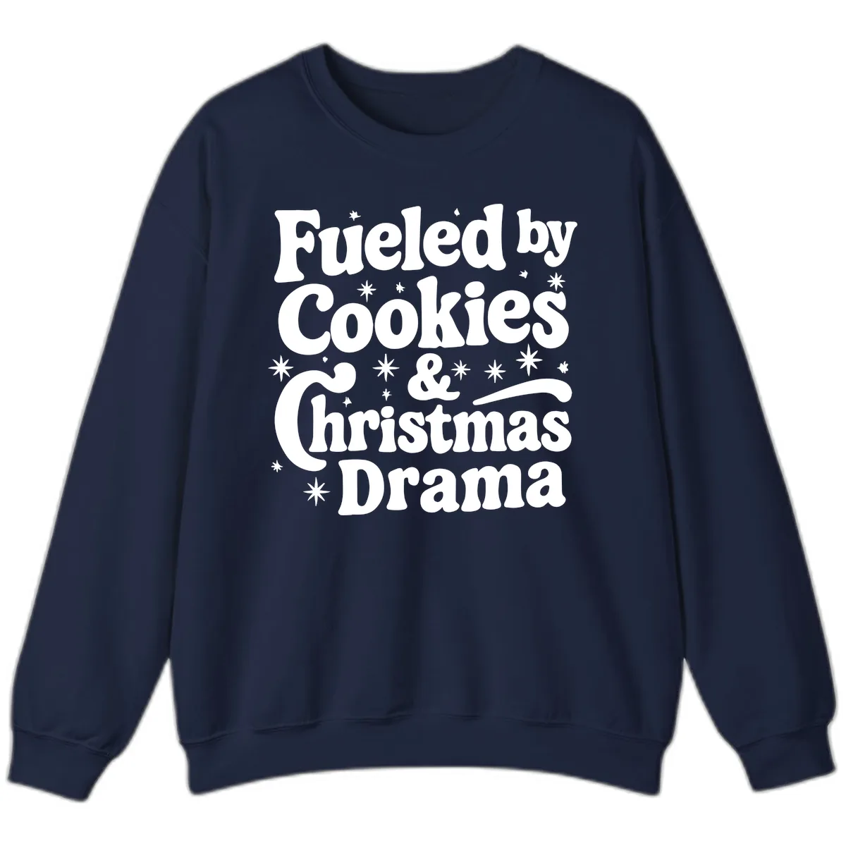 Fueled by Cookies Christmas Drama Sweatshirt in Navy
