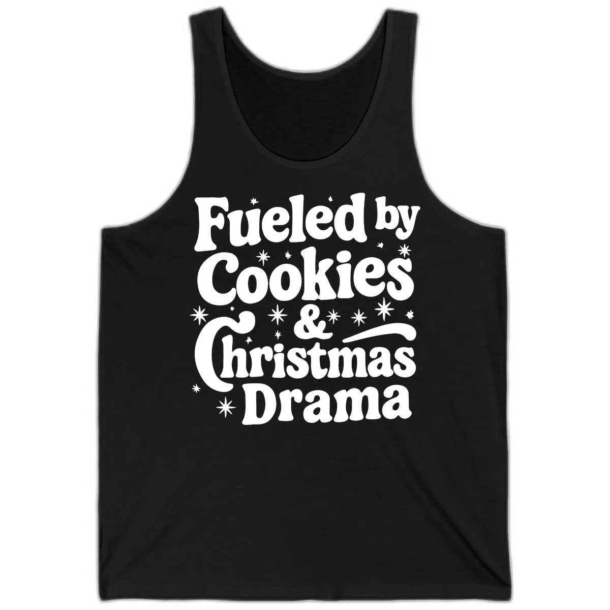 Fueled by Cookies Christmas Drama Tank in Black