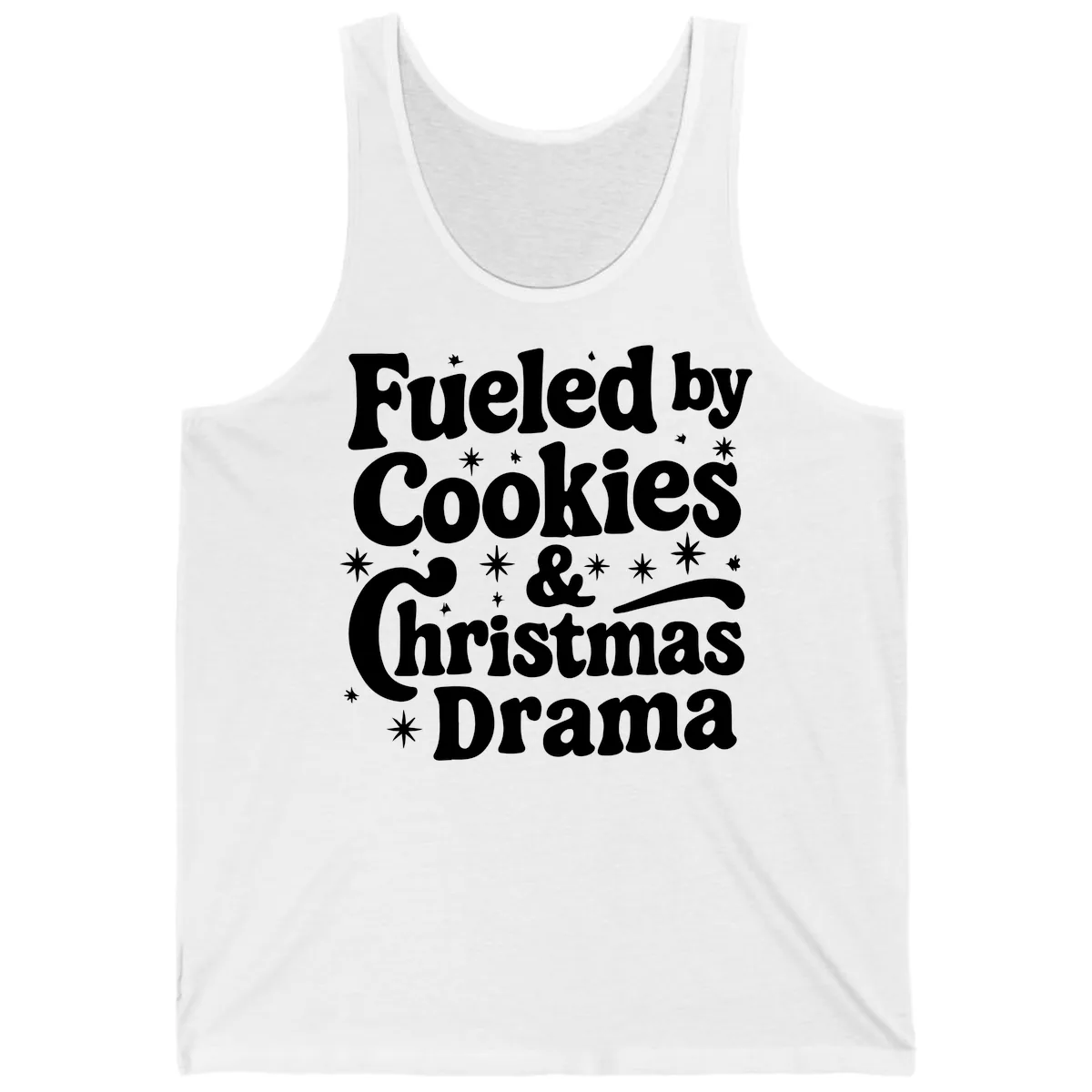 Fueled by Cookies Christmas Drama Tank in White
