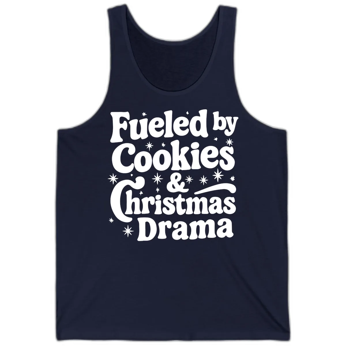 Fueled by Cookies Christmas Drama Tank in Navy