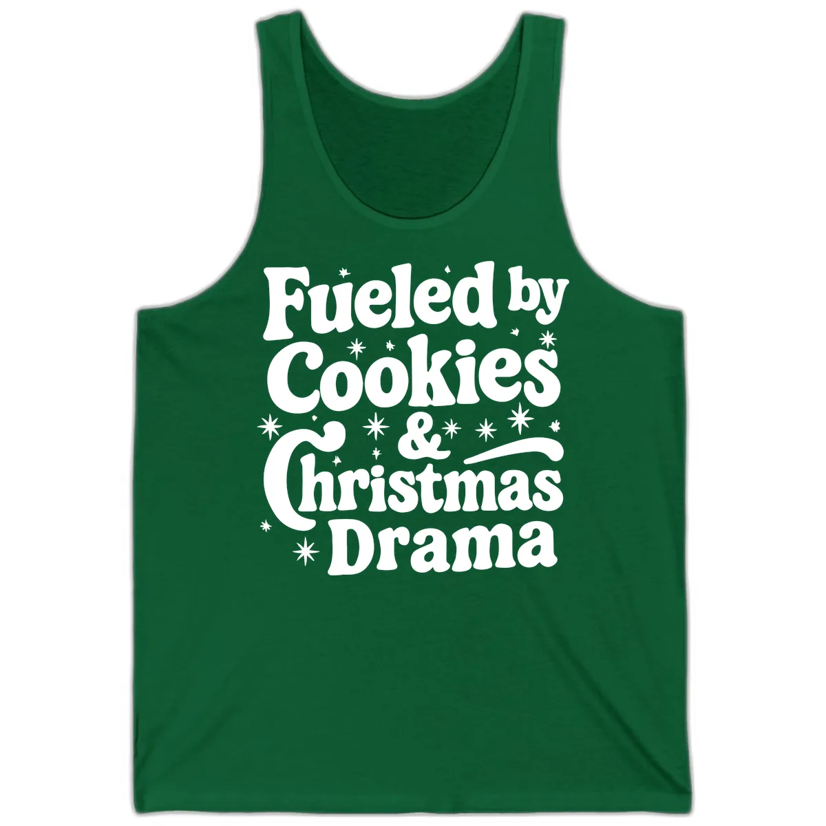 Fueled by Cookies Christmas Drama Tank in Kelly