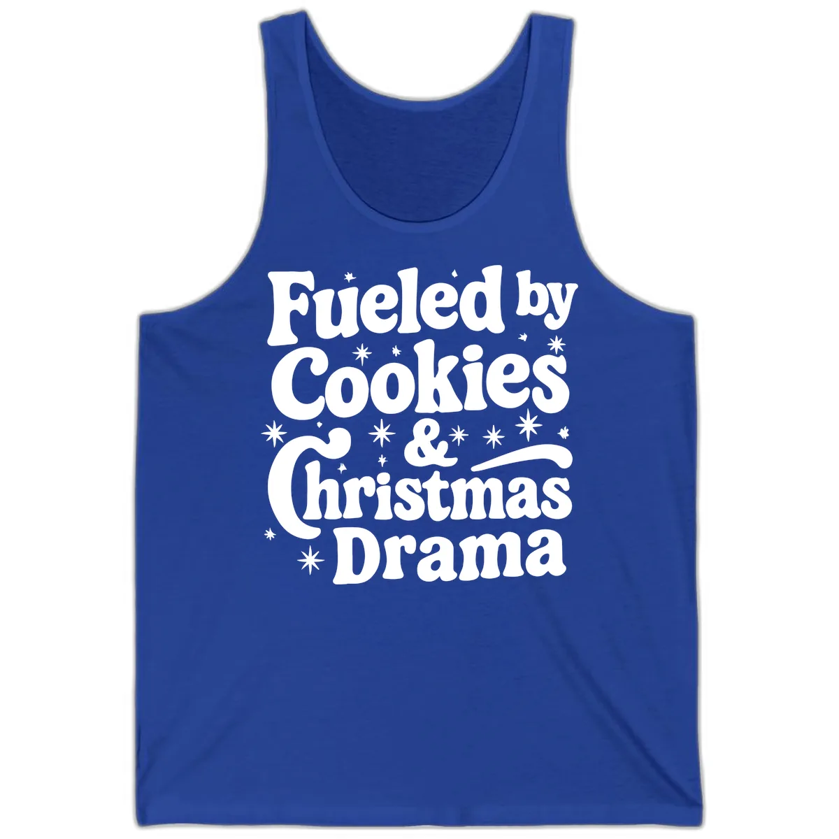 Fueled by Cookies Christmas Drama Tank in True Royal