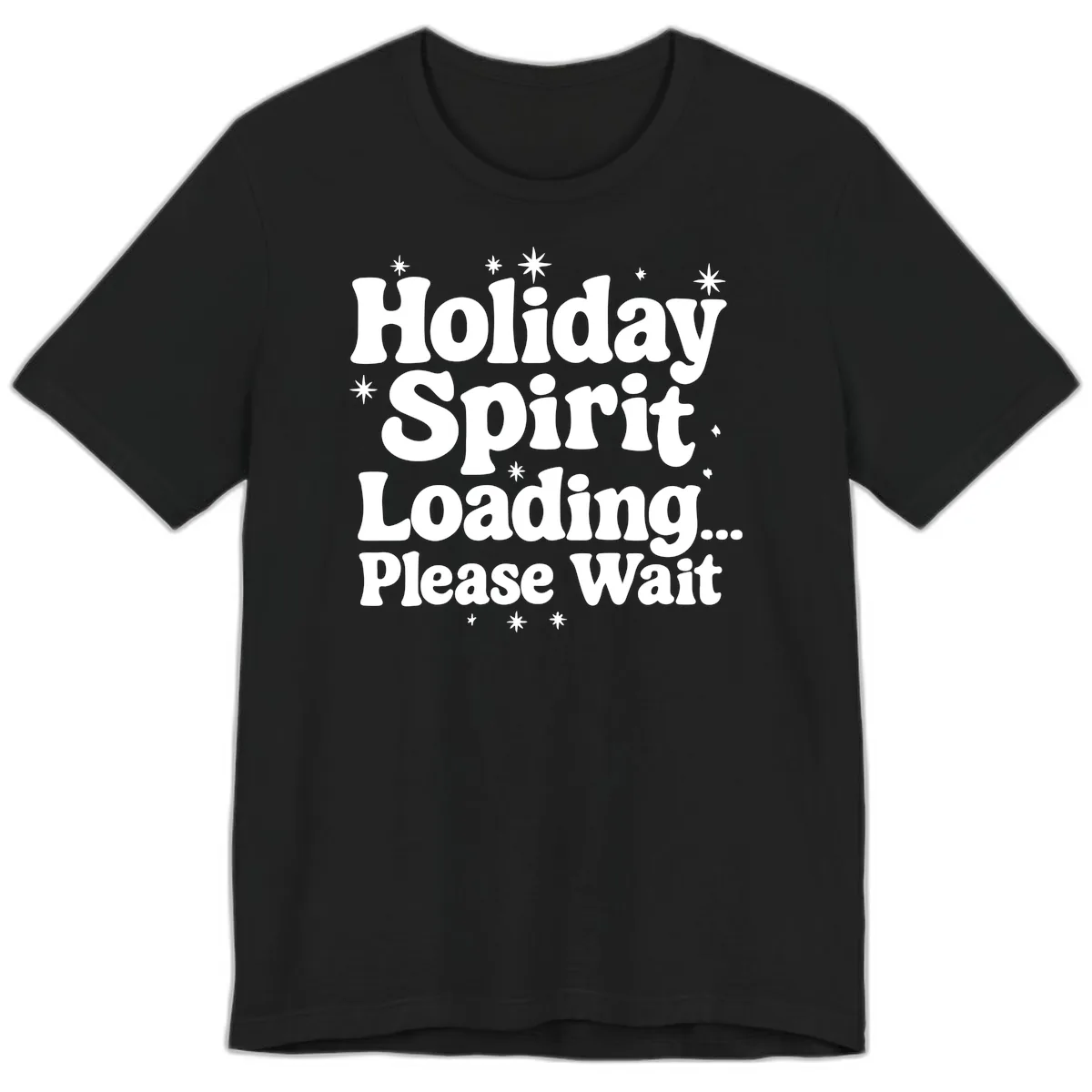Holiday Spirit Loading Please Wait Premium T-Shirt in Black