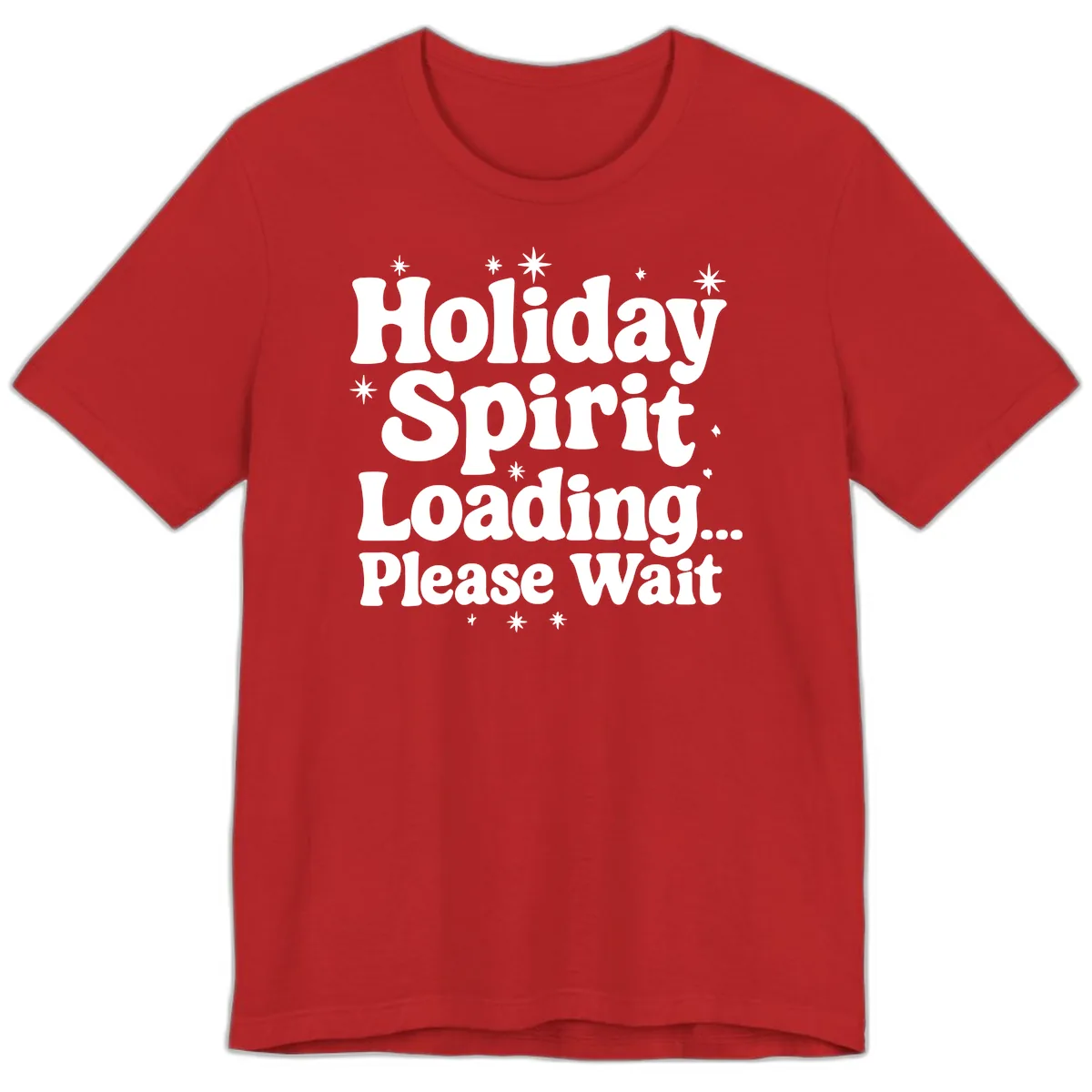 Holiday Spirit Loading Please Wait Premium T-Shirt in Red