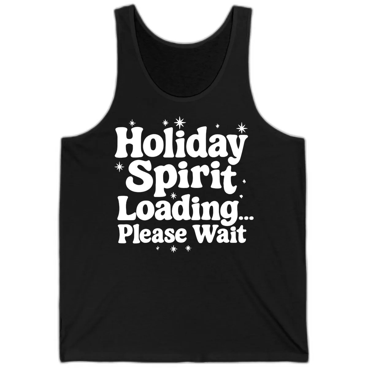Holiday Spirit Loading Please Wait Tank in Black