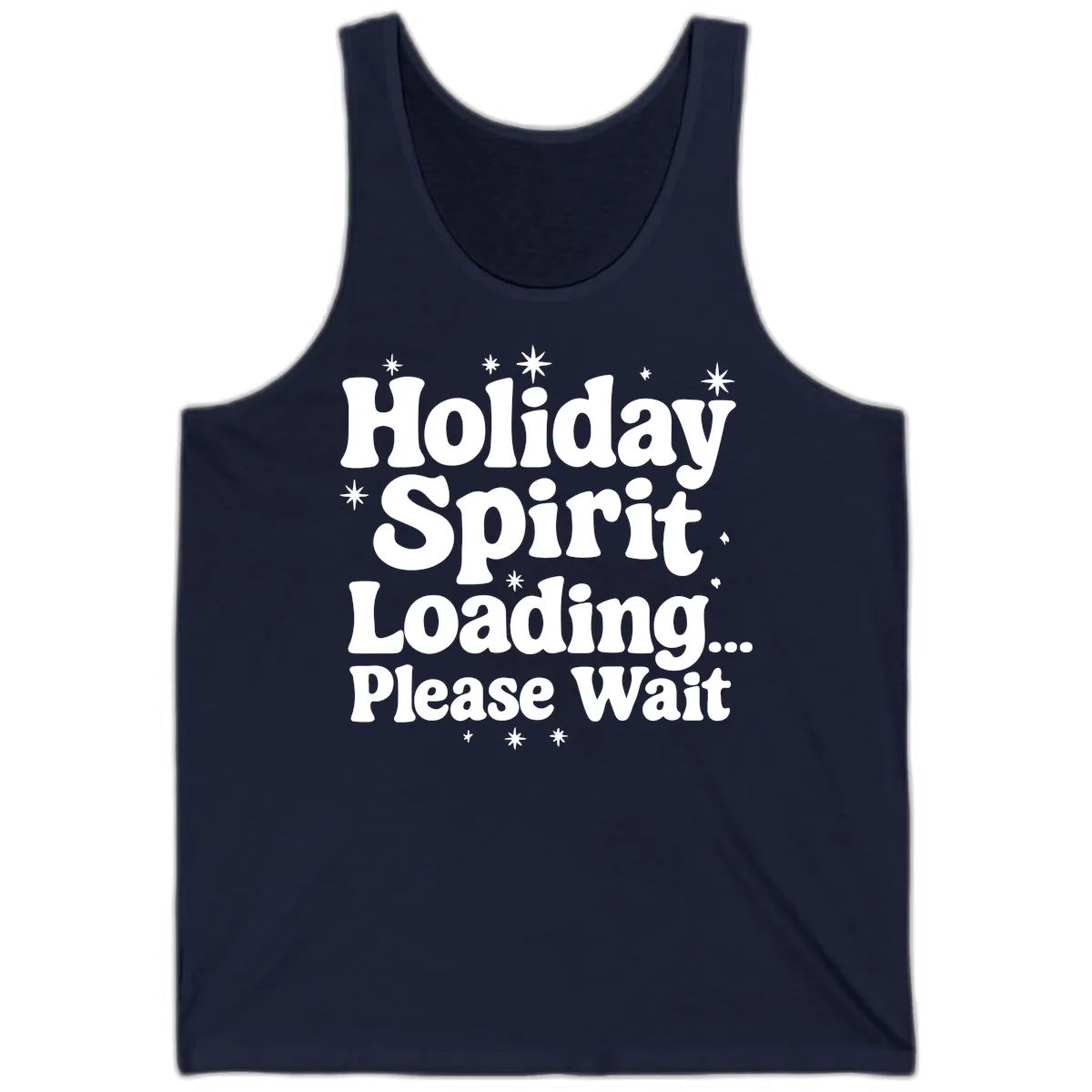 Holiday Spirit Loading Please Wait Tank in Navy