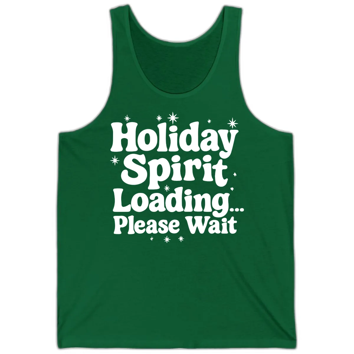 Holiday Spirit Loading Please Wait Tank in Kelly