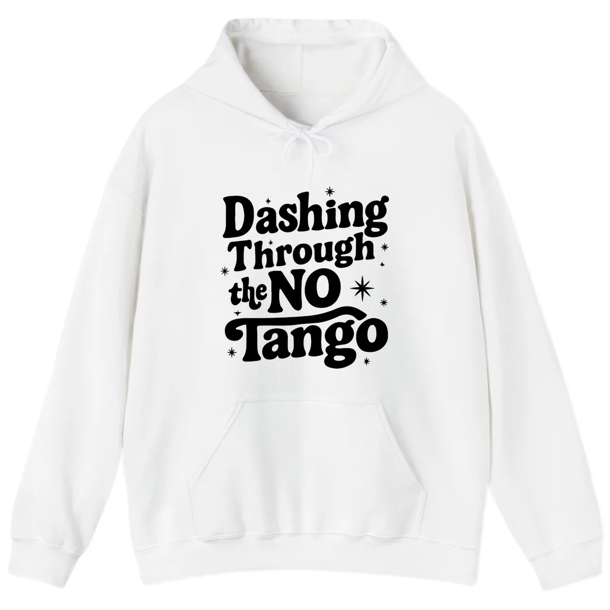 Dashing Through the NO Tango Hoodie in White