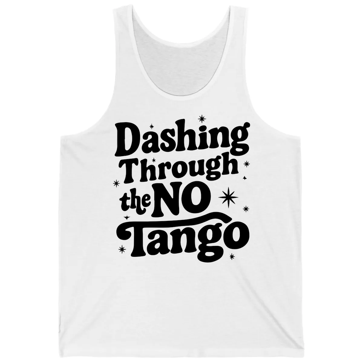 Dashing Through the NO Tango Tank in White