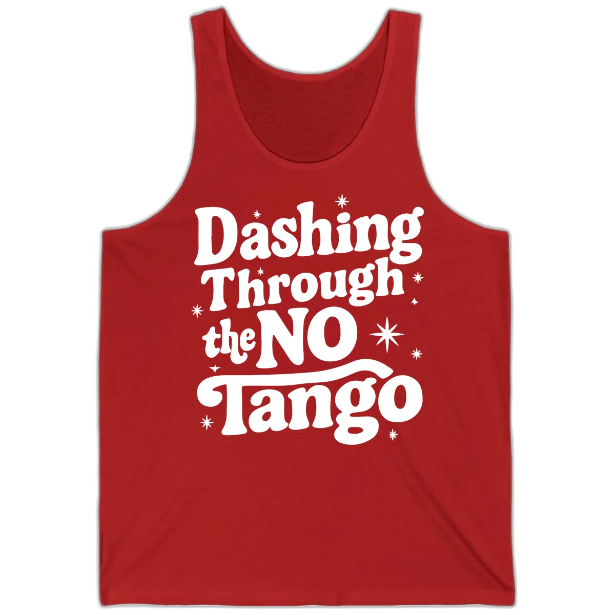 Dashing Through the NO Tango Tank in Red