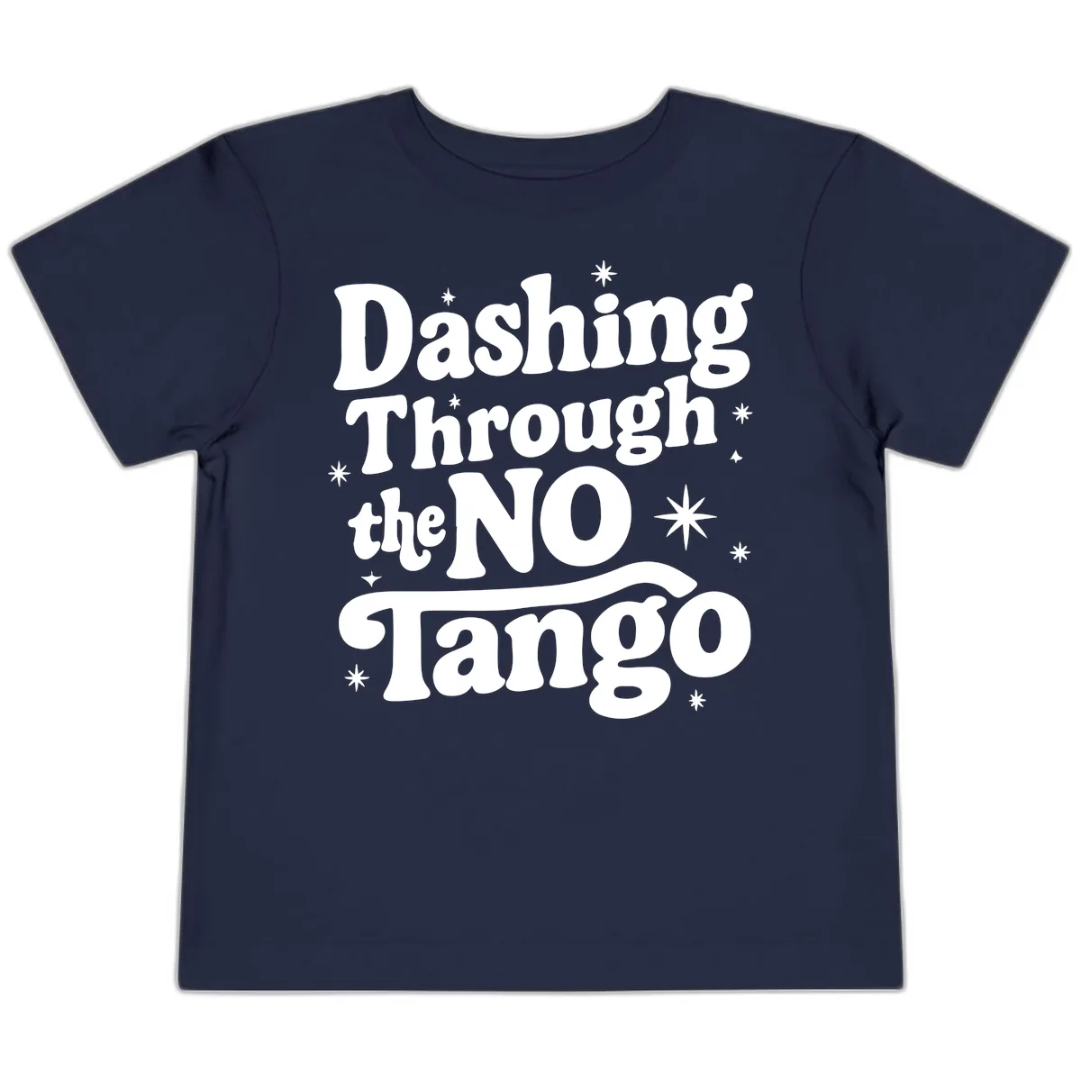 Dashing Through the NO Tango Toddler T-Shirt in Navy