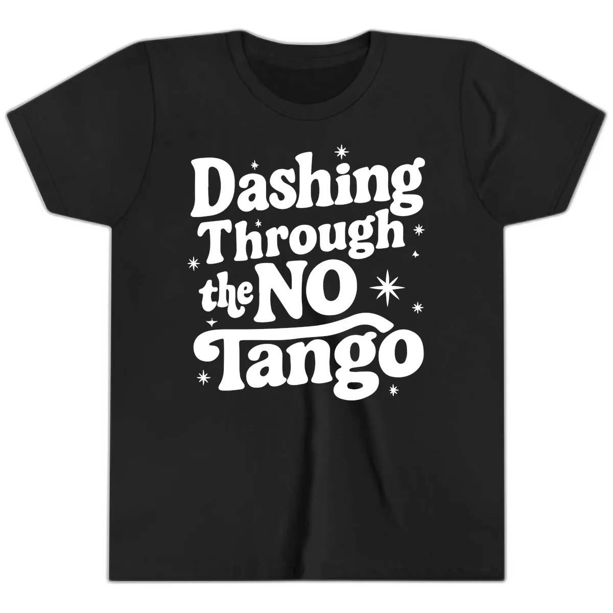 Dashing Through the NO Tango Youth T-Shirt in Black