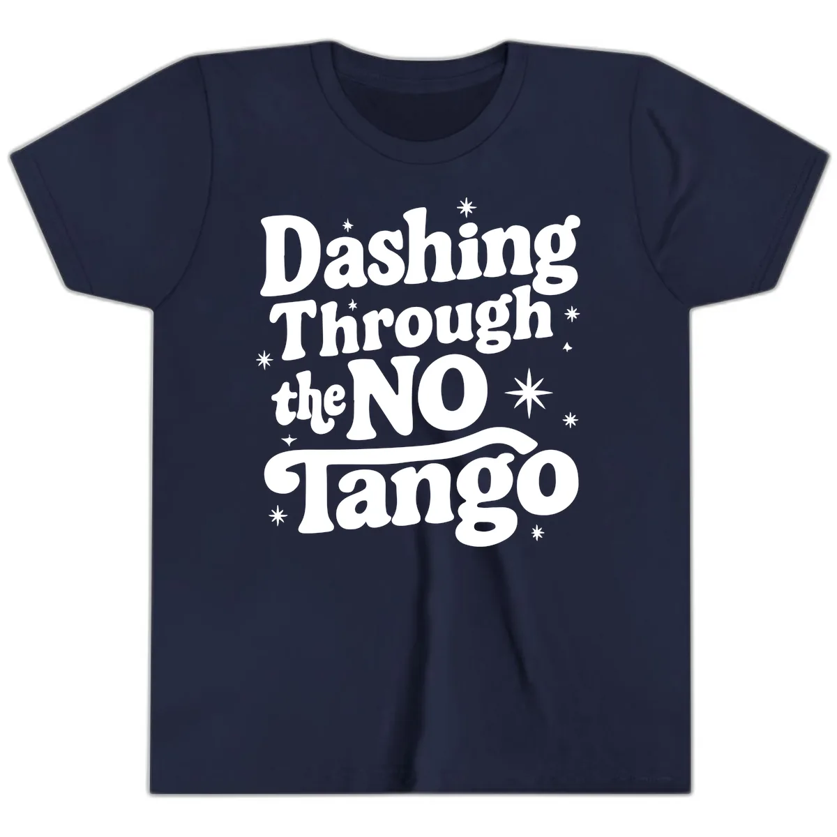 Dashing Through the NO Tango Youth T-Shirt in Navy