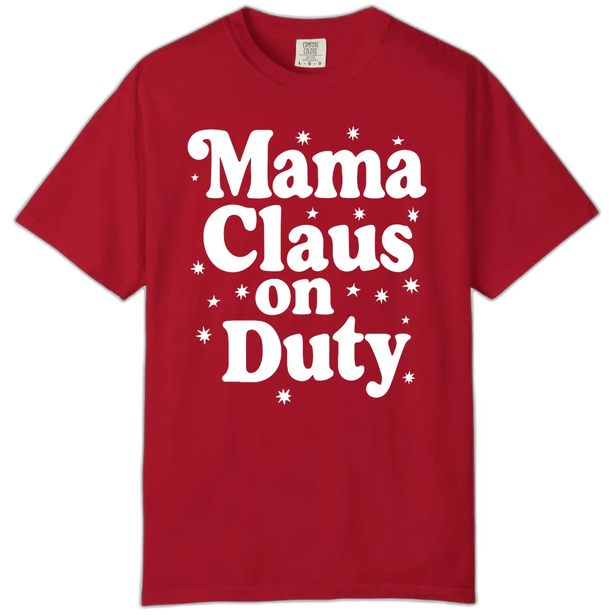 Mama Claus On Duty Holiday Graphic Comfort Color in Red