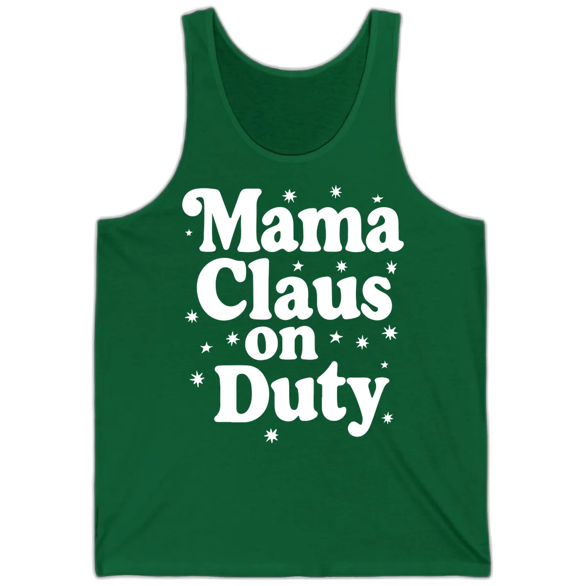 Mama Claus On Duty Holiday Graphic Tank in Kelly