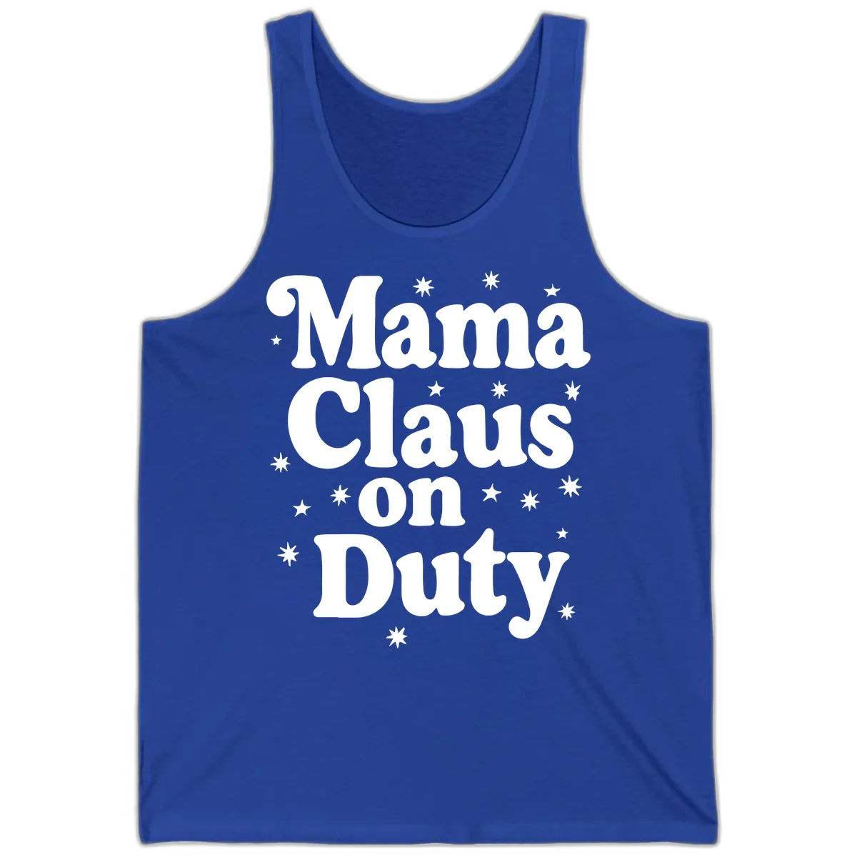 Mama Claus On Duty Holiday Graphic Tank in True Royal