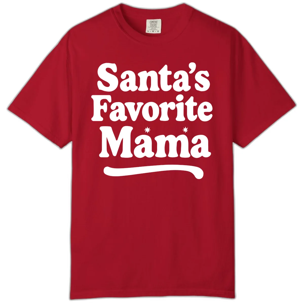 Santa's Favorite Mama Holiday Design Comfort Color in Red