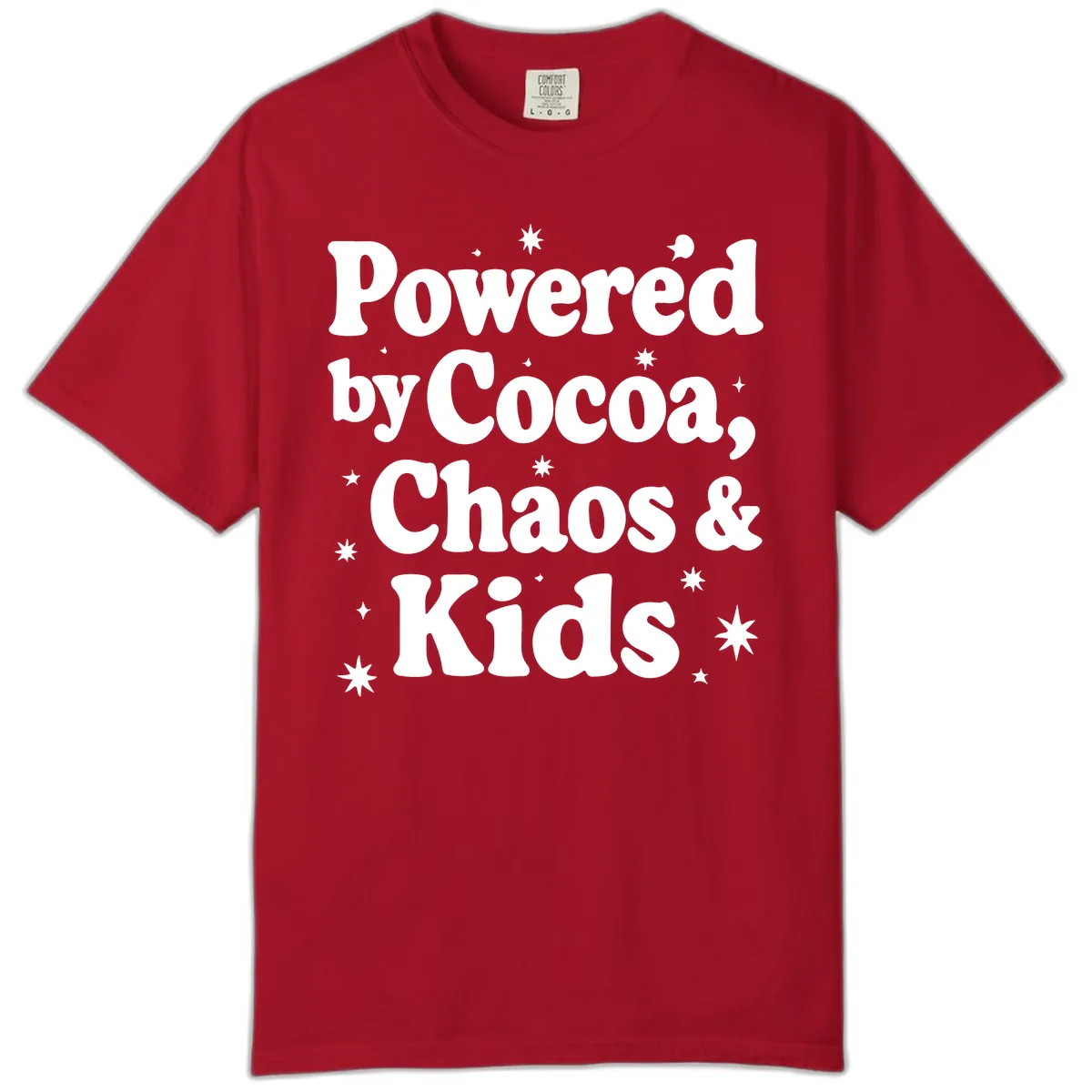 Powered By Cocoa Chaos And Kids Comfort Color in Red