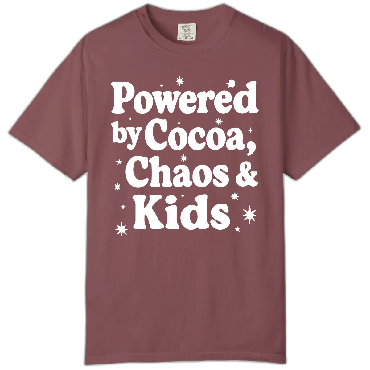 Powered By Cocoa Chaos And Kids Comfort Color in Brick