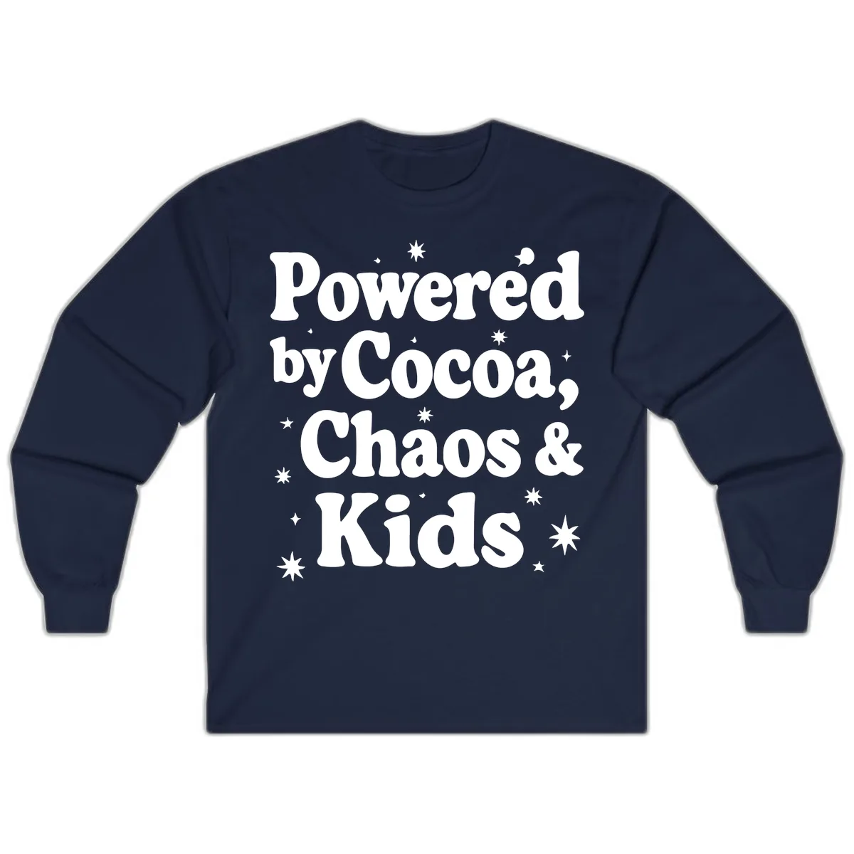 Powered By Cocoa Chaos And Kids Long Sleeve in Navy