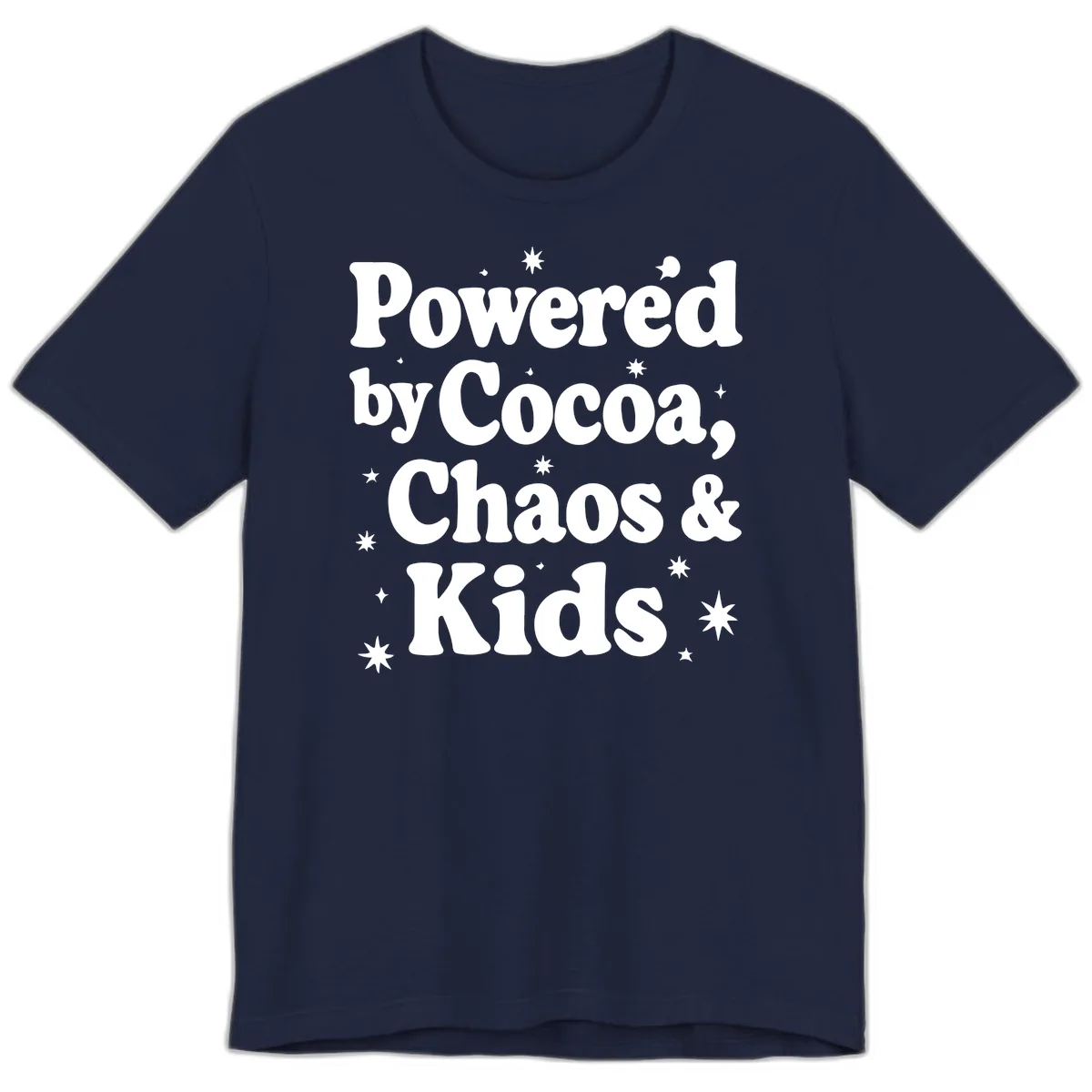 Powered By Cocoa Chaos And Kids Premium T-Shirt in Navy