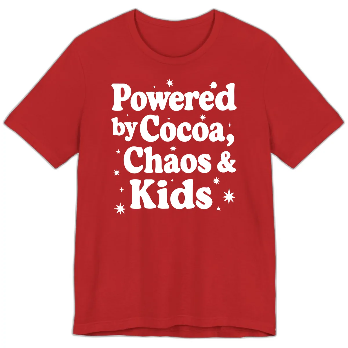Powered By Cocoa Chaos And Kids Premium T-Shirt in Red