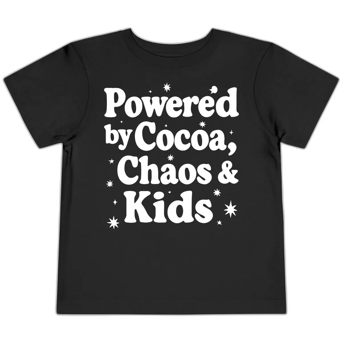 Powered By Cocoa Chaos And Kids Toddler T-Shirt in Black