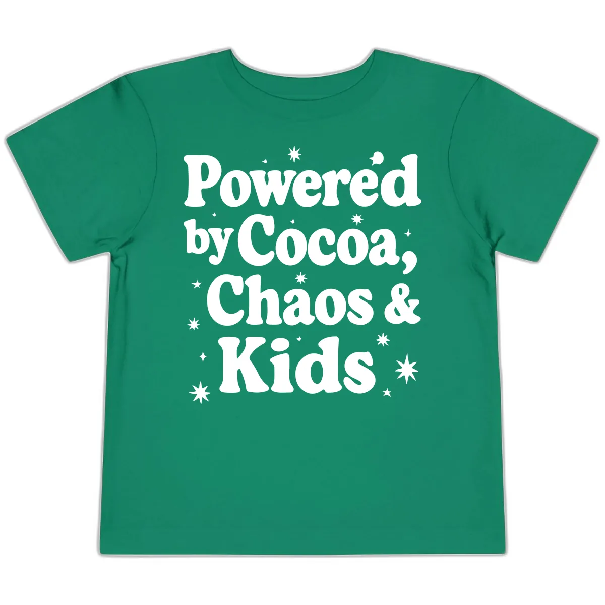 Powered By Cocoa Chaos And Kids Toddler T-Shirt in Kelly