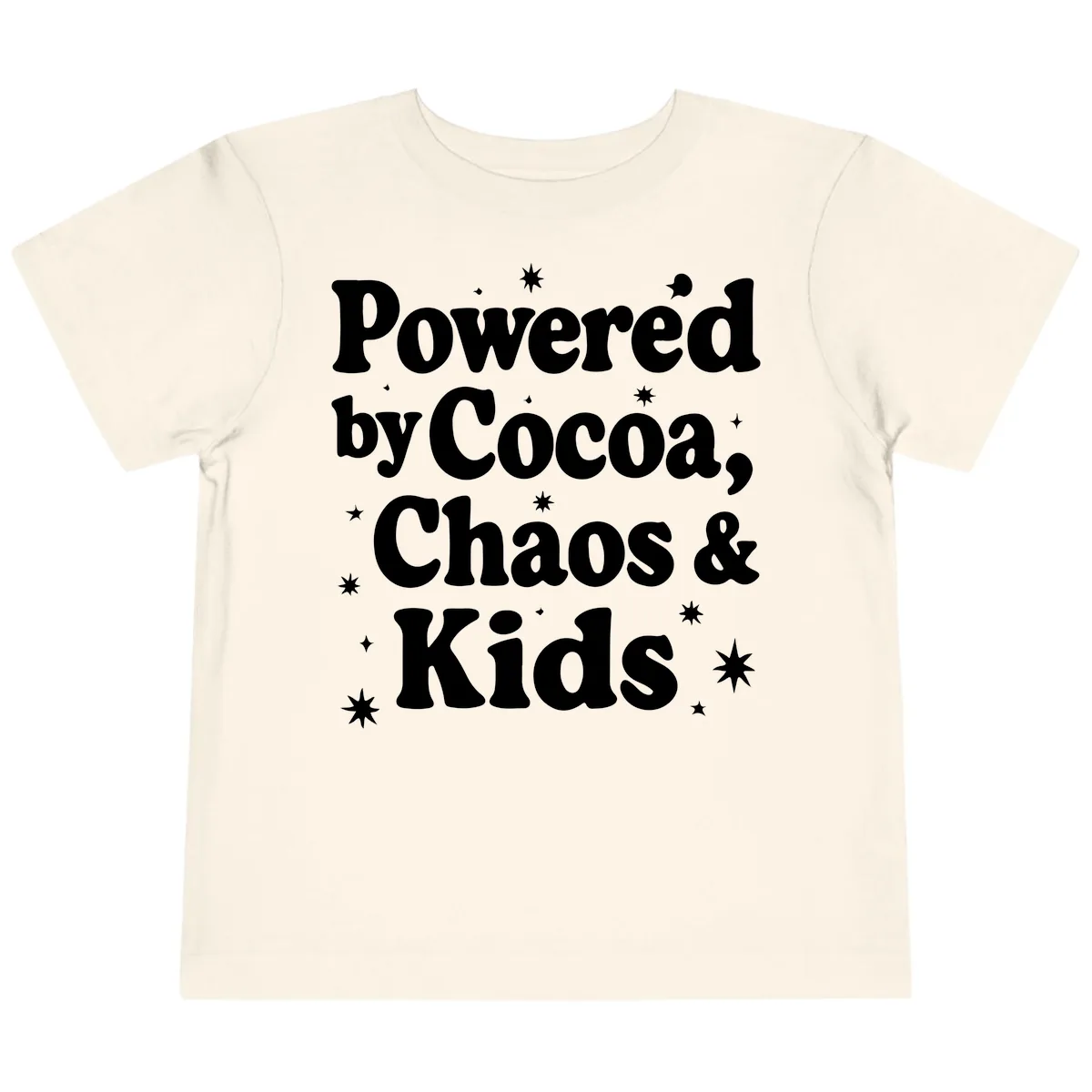 Powered By Cocoa Chaos And Kids Toddler T-Shirt in Natural