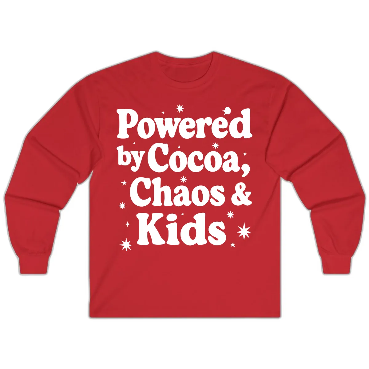 Powered by Cocoa Chaos and Kids Long Sleeve in Red