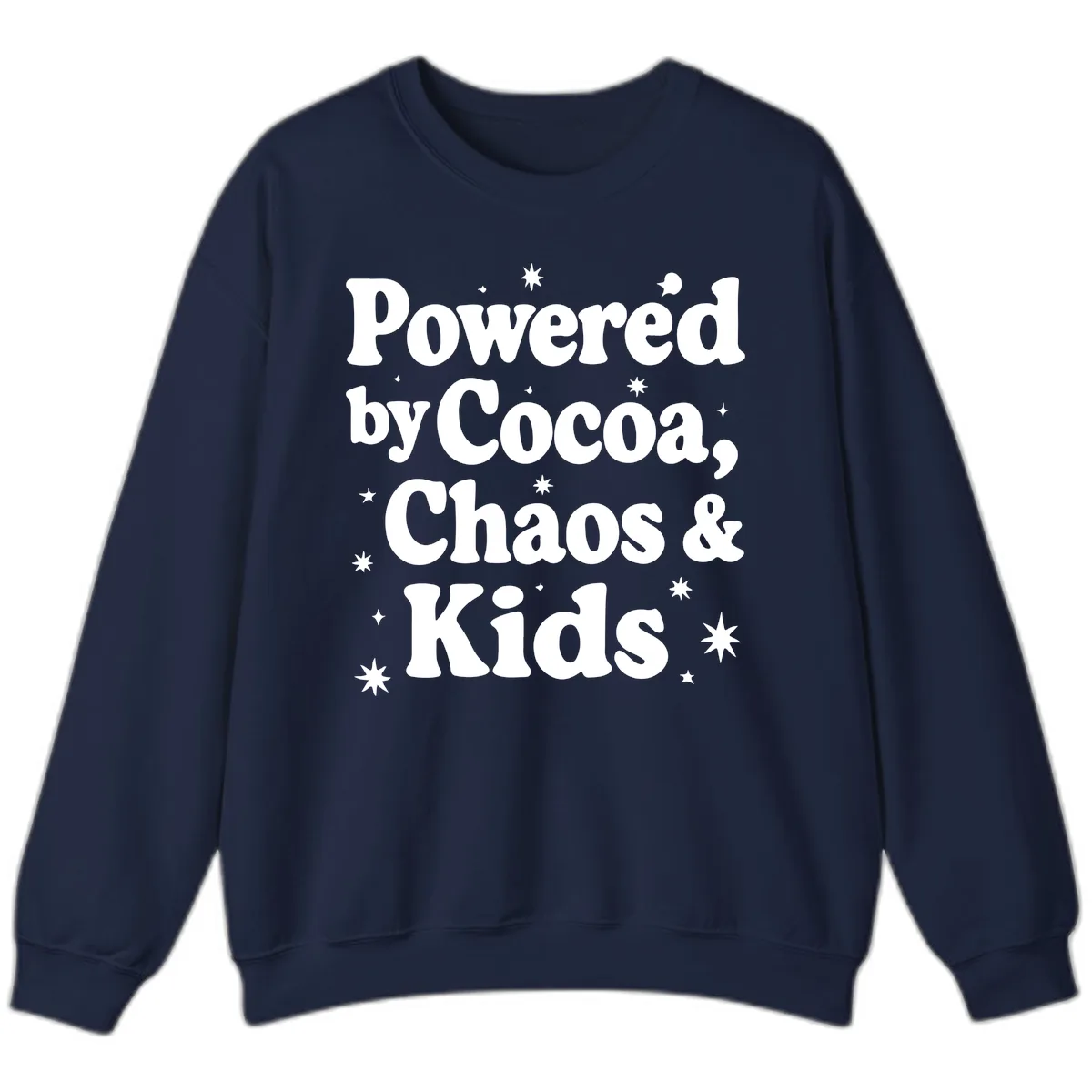 Powered by Cocoa Chaos and Kids Sweatshirt in Navy