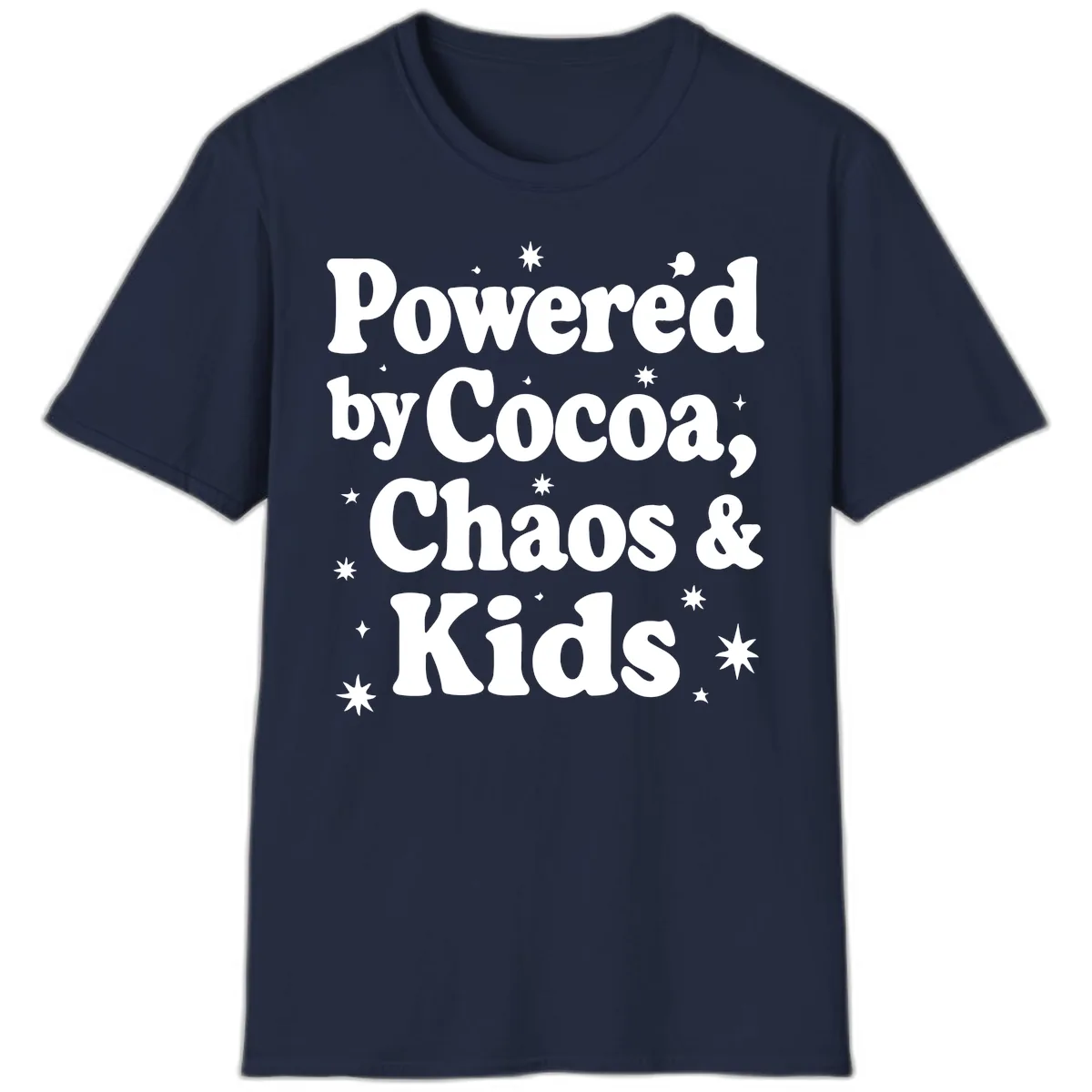 Powered by Cocoa Chaos and Kids T-Shirt in Navy