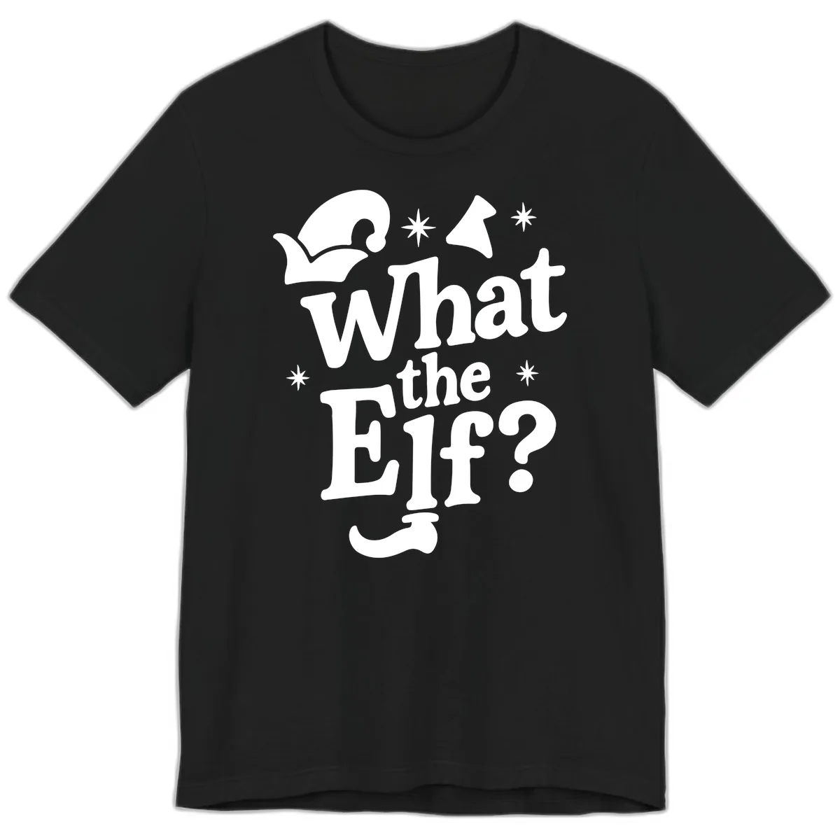 What The Elf Holiday Phrase Design Premium T-Shirt in Black