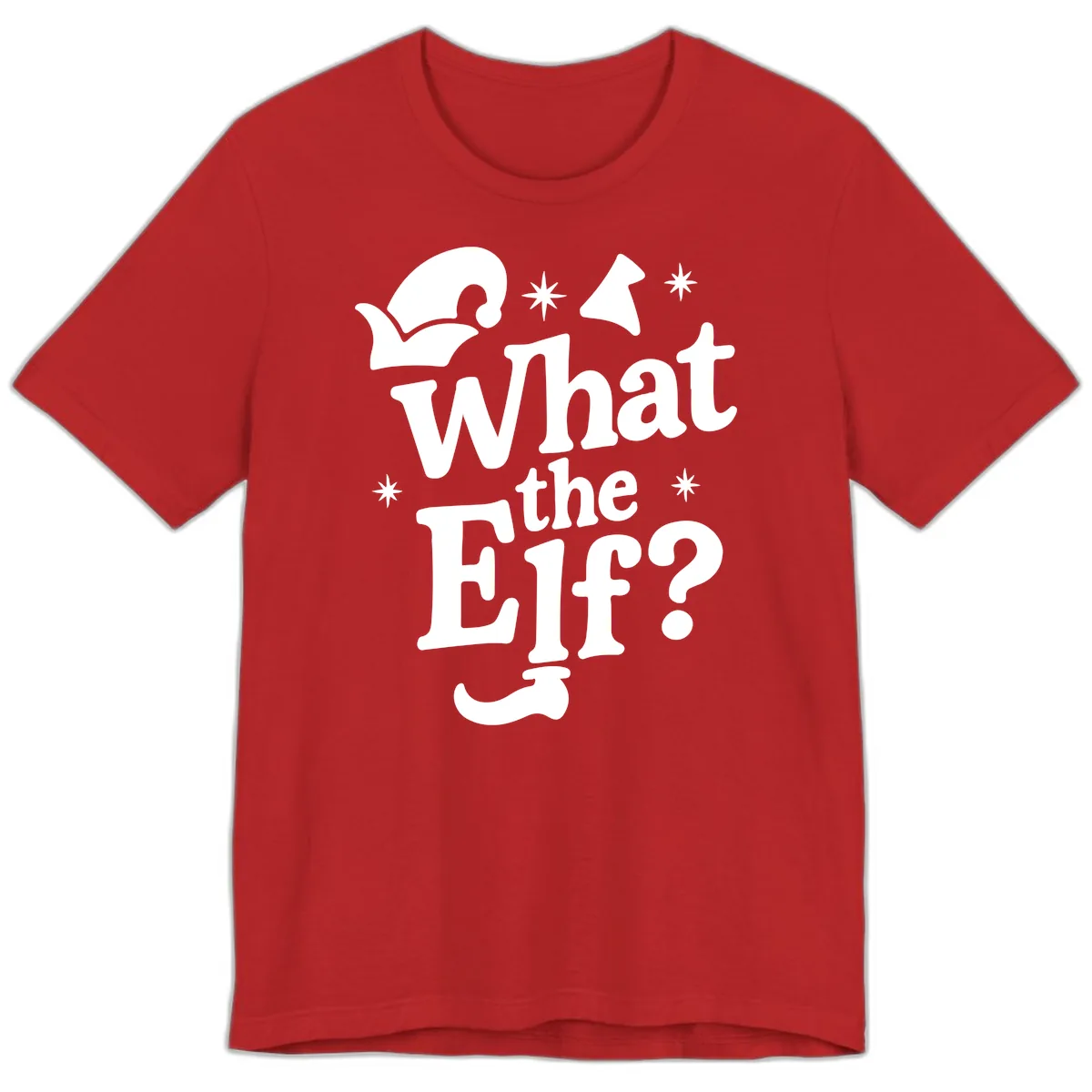 What The Elf Holiday Phrase Design Premium T-Shirt in Red