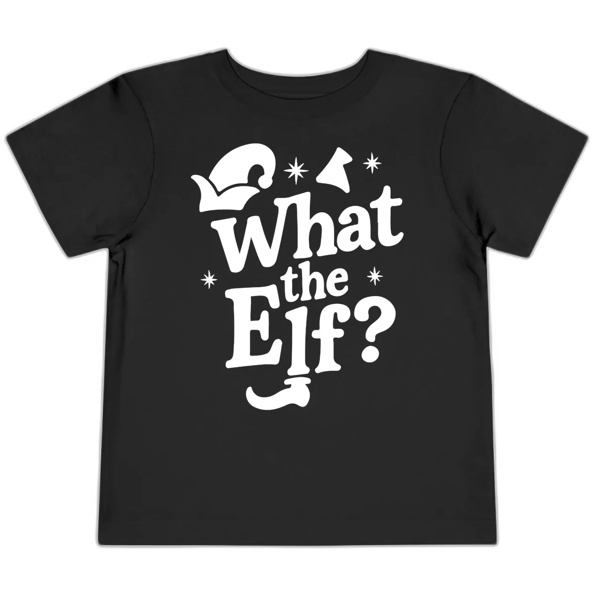 What The Elf Holiday Phrase Design Toddler T-Shirt in Black