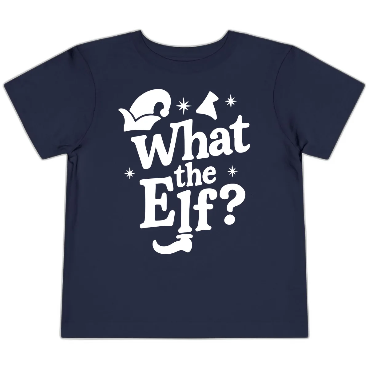 What The Elf Holiday Phrase Design Toddler T-Shirt in Navy