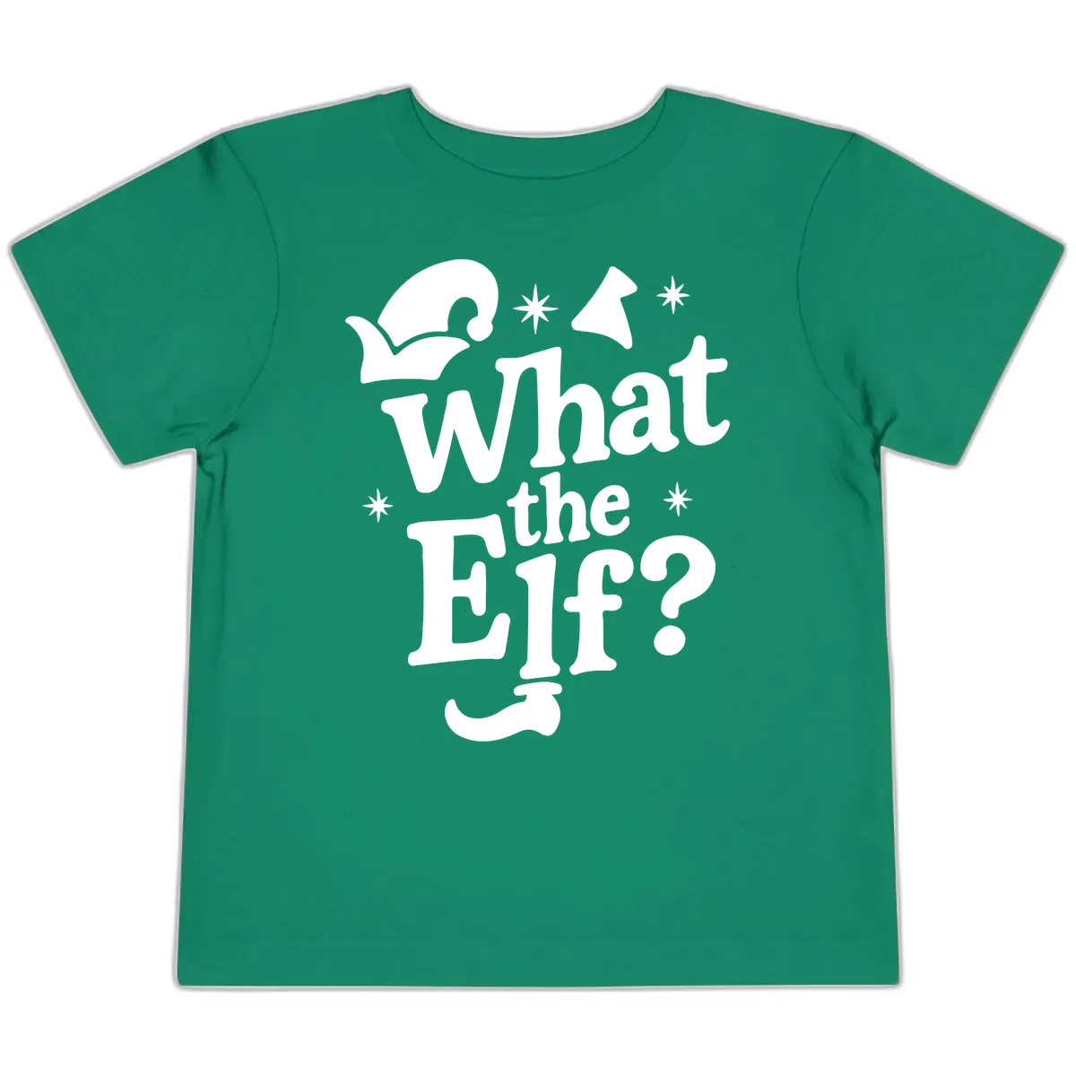 What The Elf Holiday Phrase Design Toddler T-Shirt in Kelly