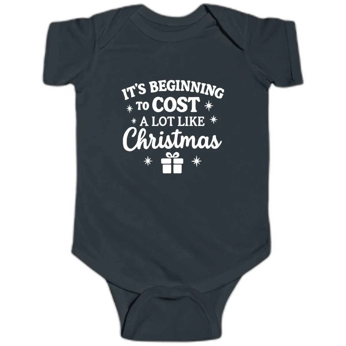 It's Beginning To Cost Like Christmas Baby Onesie in Black