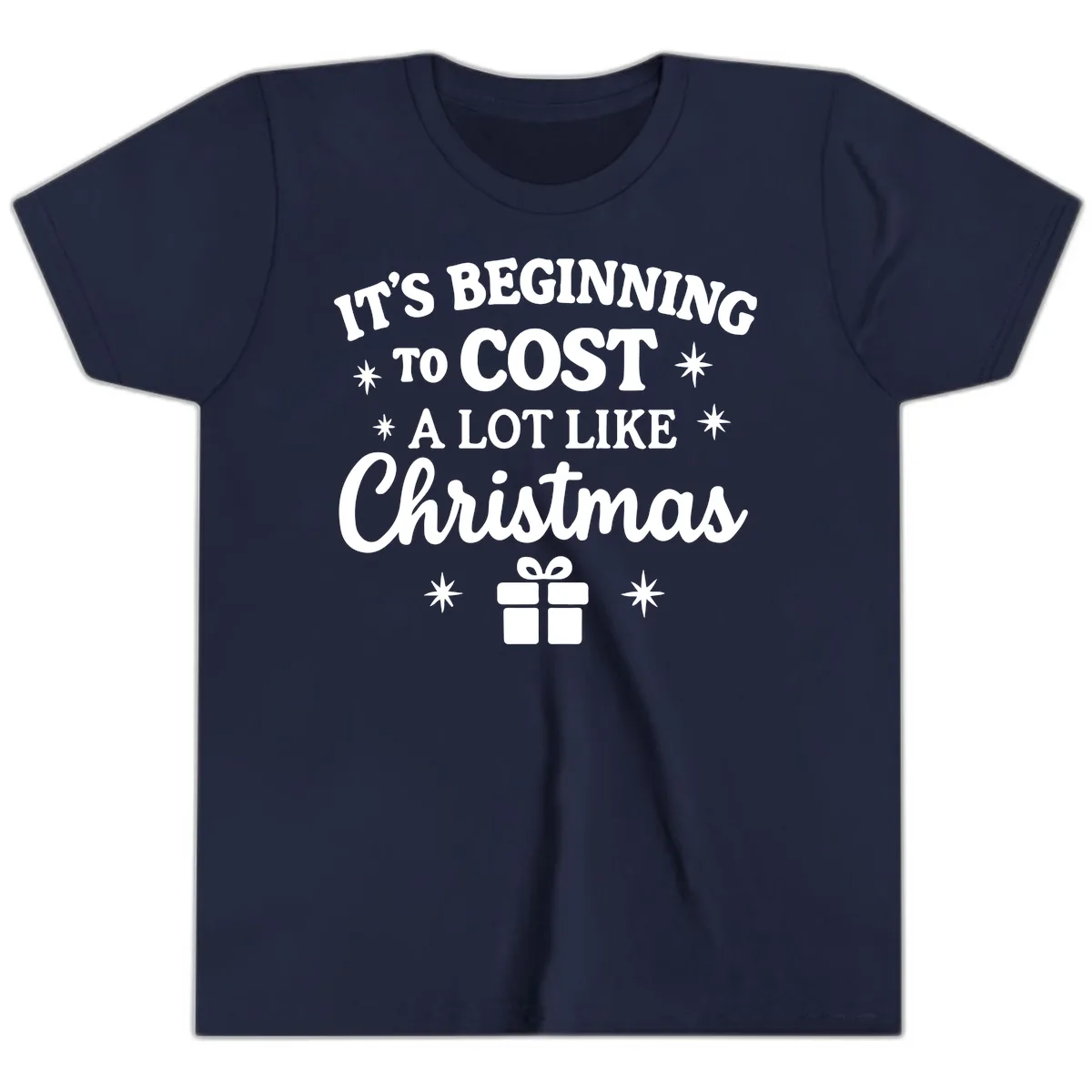 It's Beginning To Cost Like Christmas Youth T-Shirt in Navy