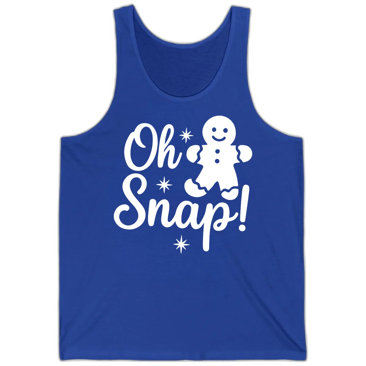 Oh Snap Gingerbread Man Holiday Graphic Tank in True Royal