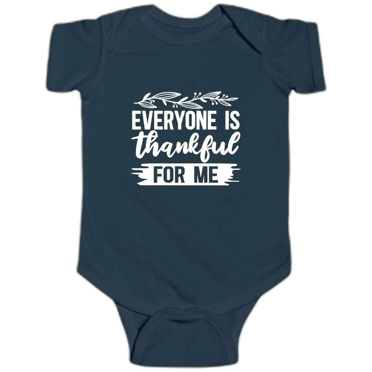 Everyone Is Thankful For Me Design Baby Onesie in Navy