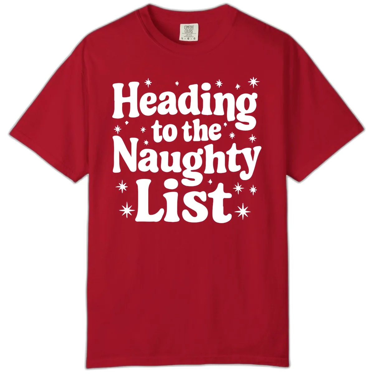 Heading To The Naughty List Comfort Color in Red