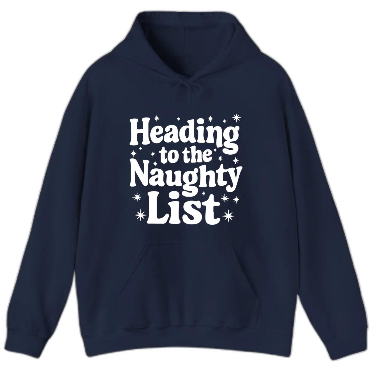 Heading To The Naughty List Hoodie in Navy
