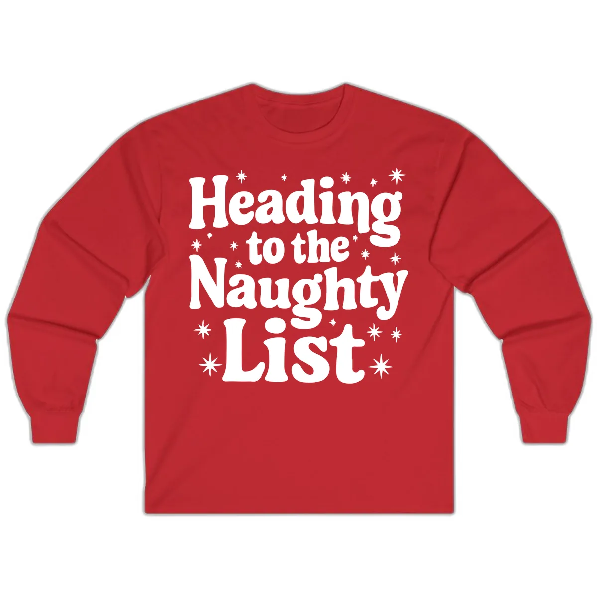 Heading To The Naughty List Long Sleeve in Red
