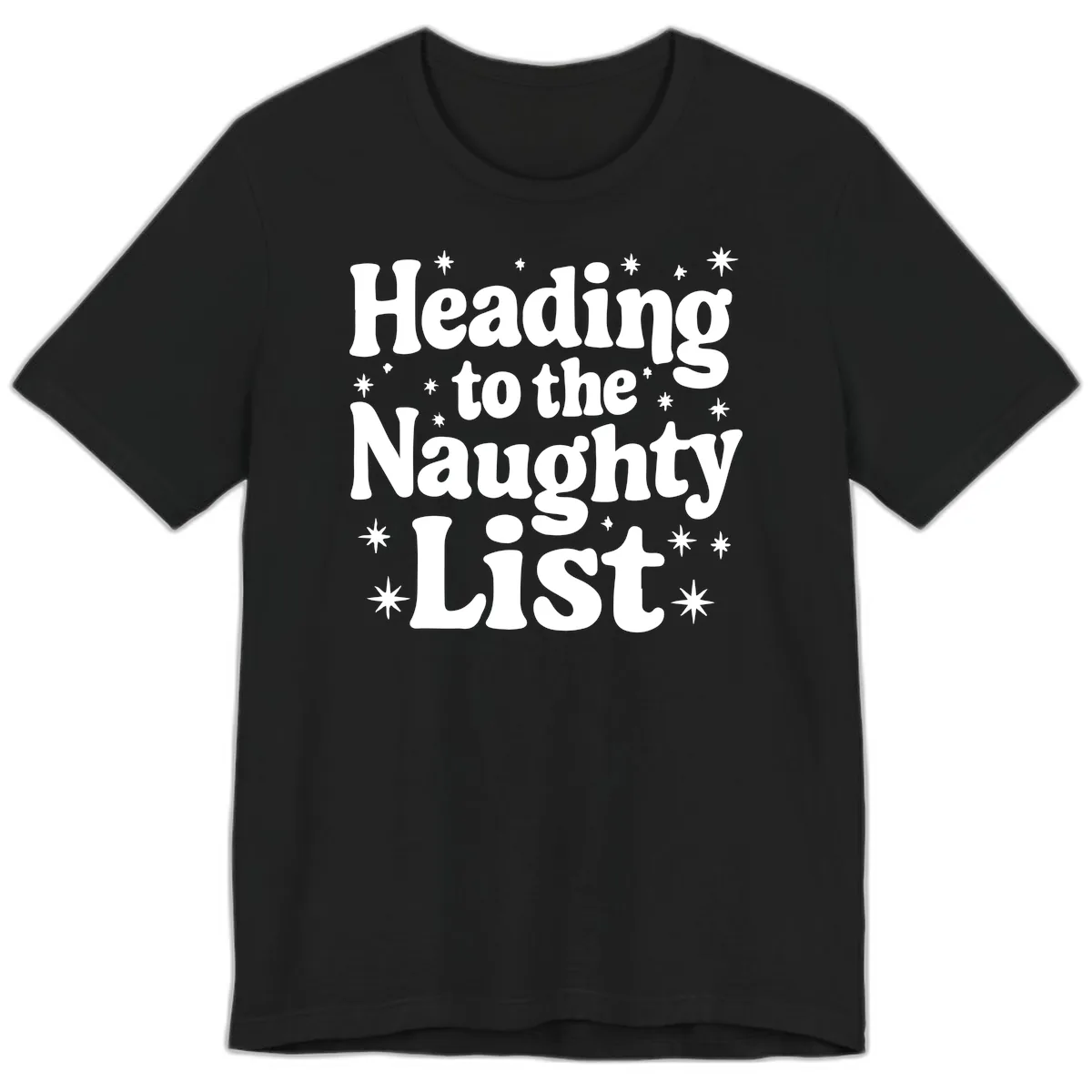 Heading To The Naughty List Premium T-Shirt in Black