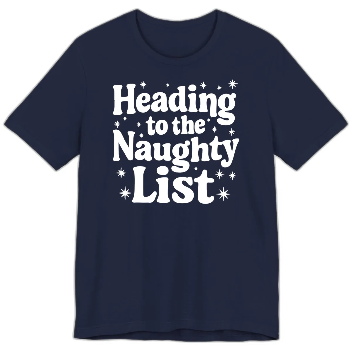 Heading To The Naughty List Premium T-Shirt in Navy