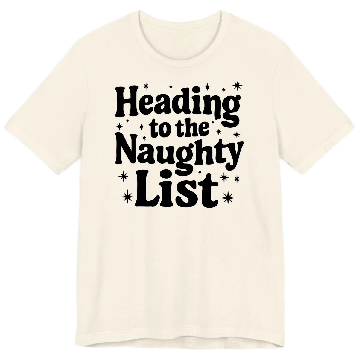 Heading To The Naughty List Premium T-Shirt in Natural
