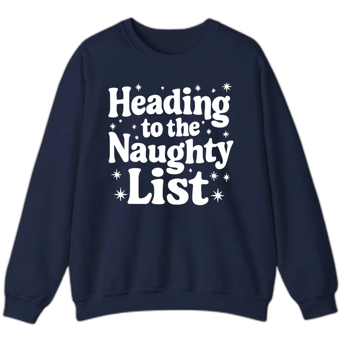 Heading To The Naughty List Sweatshirt in Navy