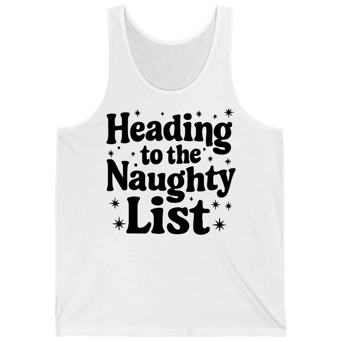 Heading To The Naughty List Tank in White